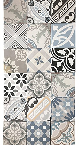 Casa-Moro Mediterrane Keramikfliesen Patchwork 20x20 cm glasiertes Fein- & Steinzeug in Zementoptik | Wandfliesen & Bodenfliesen | Schöne Dekoration für die Küche Flur Badezimmer | PWR5918