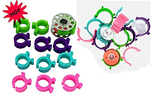 36pcs Bobbin Holder bobbin clips for Sewing machines thread Organizing. The bobbin clamps sewing kit organizer to avoid unwinding Thread Tails 24+12