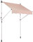CLP Klemm-Markise Westerly I Ohne Bohren I Höhenverstellbar I UV50+ I Wasserdicht, Farbe:beige, Größe:200x120 cm