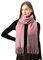 Damen Schal, Winter Warmer Halstuch Strickschal Kariert Pashmina Schal mit Quasten Großer Schal Damen Kaschmir Wolle Umschlagtuch Weicher Lammwolle Plaid Tartan Schal für Herbst Winter (Rosa Grau)