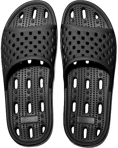 EHOTER Badelatschen Damen Herren Hohle Undichte Unisex Sommersandalen Slippers Weich Rutschfeste Schnell Trocknende Dusch Badeschlappen Hausschuhe für Strand Indoor Outdoor