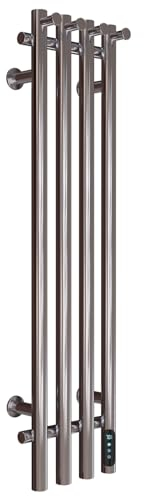 ESOP Radiador Toallero Eléctrico Baño Cromo 100 W Radiador Calienta Toallas de Toallero, 950x257 mm WiFi Inteligente de Temperatura Constante Toallero Calentado para Baño, con 8 Ganchos