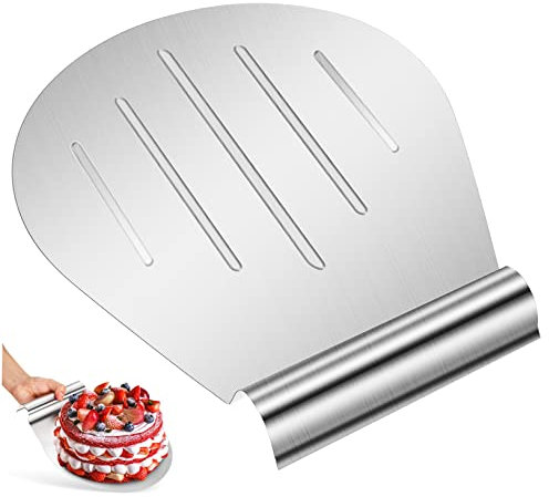 SECFOU Elevador De Pasteles Inoxidable Pala Para Pizza Bandeja Para Transferir Pasteles Fácil De Limpiar