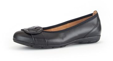 Gabor Damen Klassische Ballerinas, Frauen Flats,Ballet-Flats,Ausgehschuhe,Abendschuhe,Slip-ons,klassisch elegant,Pumps,schwarz,40.5 EU / 7 UK