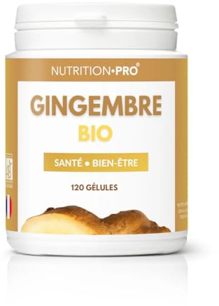 Gingembre BIO - 120 gélules | Extrait de Rhizome Concentré | Libido | Antioxydant Puissant | Digestion | Stimulant & Revitalisant | 100% Naturel | Fabriqué en France | Nutrition•pro