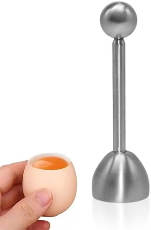 Eierköpfer Eieröffner Edelstahl,Eierköpfer aus hochwertigem Edelstahl,Eier Cutter für Weiches,Eieröffner mit Kugel,open gekochte rohe egg tool,Zeitsparend Eierstecher für Küche/Esszimmer/Bar