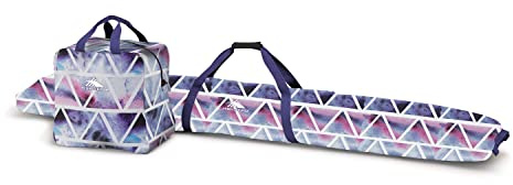 High Sierra Ski Bag and Boot Bag Box Set (Dreamscape/Purple Smoke/White)