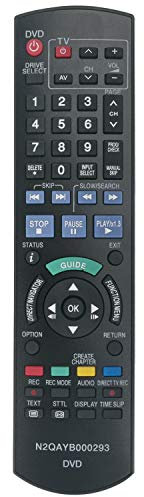 VINABTY N2QAYB000293 Télécommande de rechange compatible avec enregistreur DVD Panasonic DMR-XW400 DMR-XW400EF