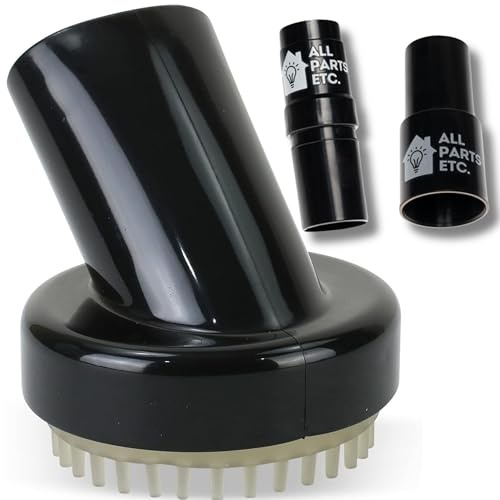 Vacuum Dog Grooming Pet Brush Attachment Tool, 1.25” with 1.5, and 1-3/8 Adapters Pet Grooming Accessories for Shop Vac, Bissell, Eureka, Hoover, Shark, Miele & Models/