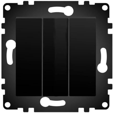 WESA - Interruptor Triple de Pared Simple Estándar, Fácil instalación con Opción a Distintos Diseños, No incluye marco, PJ-17-B