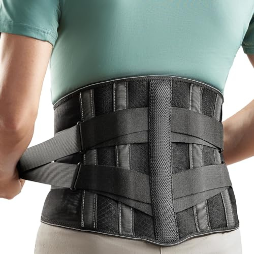 GINTRON Fascia Lombare Supporto Schiena, Fascia Schiena Traspirante con Cuscinetto Lombare Rimovibile per Uomini e Donne, Cintura di Fascia Lombare ortopedica Regolabile per Ernia Del Disco, Sciatica