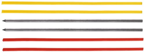 Edding 8881 mines de recharge pour crayon à papier à trous - set de 6 mines - assorti - plume 2,8 mm - pour un marquage précis sur des surfaces très lisses et foncées