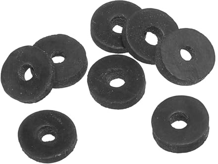 PATIKIL 8Pcs Rubber Flat Washer 4mm ID 13mm OD 3mm Thick Sealing Spacer | M4 Gasket Ring for Faucet Pipe,Water Hose Fastener Bolt,Black