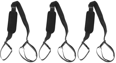 PATIKIL Carrying Beach Chair Straps Adjustable Shoulder Carrying Straps 3Pc | Black,Beach Chair Straps for Folding Chair Backpack