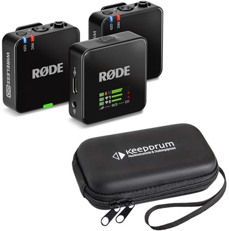 Rode Wireless GO Gen 3 Wireless 2-Channel Microphone Radio System with Keepdrum Soft Case