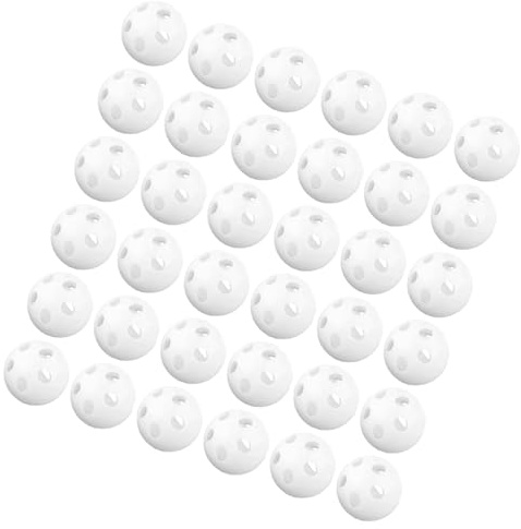 FUNNETOYU 60 pièces Boules Blanches pour Hochets Garçon Fille Inserts DIY pour Jouets Peluche Balle Plastique Calme et Réparable Accessoires de Remplacement pour Jouets Sensoriels et