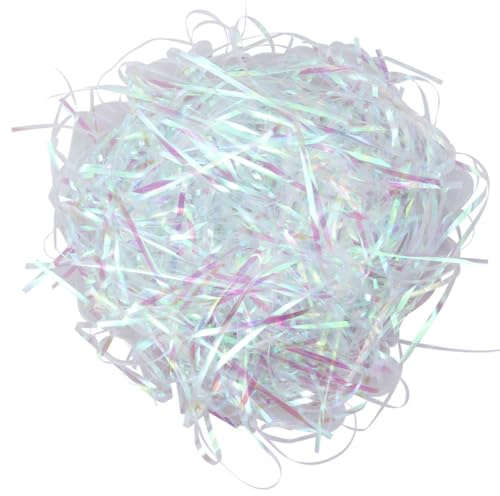 ibasenice Papel de Relleno Pet Transparente de 3mm para Cajas de Obsequio, Reciclable y Fácil de Llevar, Adecuado para Bodas y Cumpleaños, 1 Bolsa Apariencia Hermosa