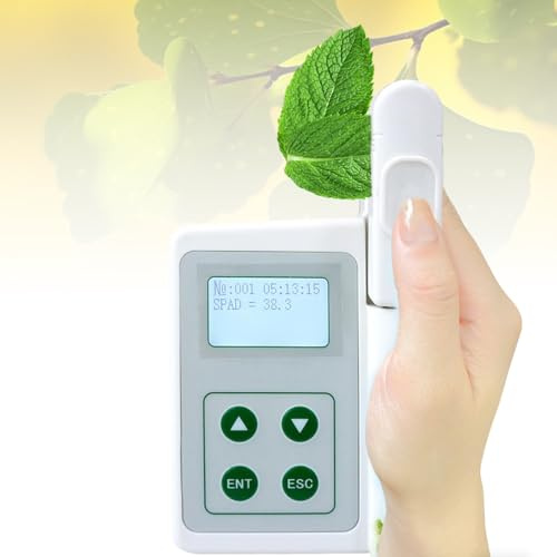 Medidor de clorofila portátil con monitoreo de temperatura de las hojas, analizador de mano para evaluación de nutrición vegetal en agricultura, jardinería e investigación científica