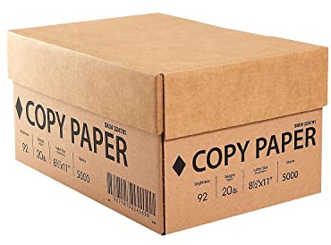 Staples Printer Paper 8.5 x 11 Inch 20 lb 92 Bright White Sheets, 10 Ream Carton