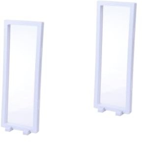 MUCKLILY 2stücke Floating Frame Schmuckdisplay Box Mit Sockel Weiß Für Münzen Medaillen Und Erinnerungsstücke Transparente Pe- Für Schwebenden