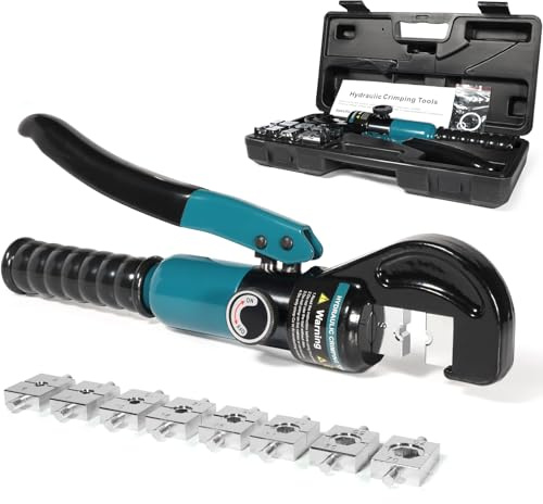 Hydraulic Crimping Tool Hydraulic Cable Lug Crimper with 9 Pairs of Dies 4-70 mm²