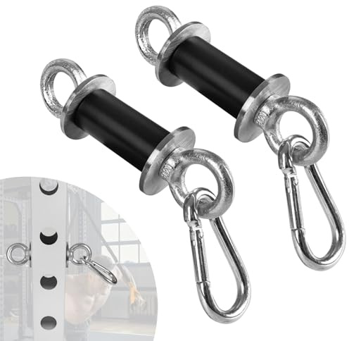 VANROUG 2Pcs Power Rack Attachments, Heavy Duty Squat Rack Attachments, Power Rack Shackle Band Attachment for Strength Training, Resistance Band Accessories Fits 1 Holes
