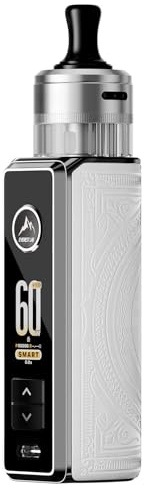 For VOOPOO Drag S3 Kit Built in 3000mAh Battery 60W Pod Mod Vape with PnP X Cartridge MTL 5ml PnP X Coil E Cigarette Vaporizer (Bianco)