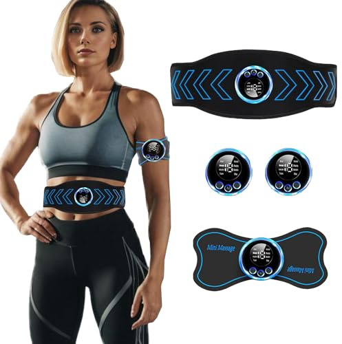 Zhailyn EMS Abdominal Trainer, EMS Training Device, Abdominal Muscle Belt,Electric Stimulation Device Abdominal Training Device for Home, Abdominal Muscle Trainer for Men and Women