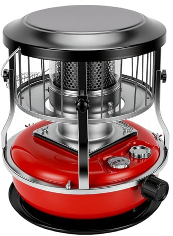 XUMIUZIY Calentador de Queroseno Portátil, Potente Fuente de Calor No Eléctrica para Acampar, Pescar en Hielo, Tanque de 4,6 L para Interiores y Exteriores (rojo)