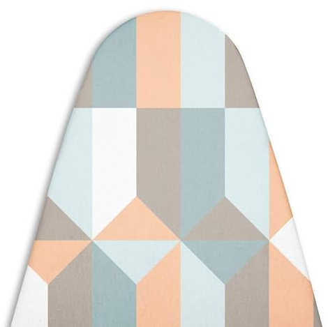 Encasa XO Ironing Board Cover and Pad - Thick 4mm Felt, Heat & Scorch-Resistant, Fits Wide Boards 125x46 cm, Elastic Bungee Cord Tightening, Easy Fit, Stain-Safe Dye, Blocks