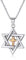Nofade Silver Silberner Damen Anhänger Hexagramm Stern Panzerkette Kreuz Anhänger Kette Sterling Silber 925 im Etui…