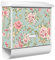 banjado® Burgwächter Briefkasten Weiß 38x39x12cm mit Motiv Altrosa Blume/Briefkasten mit Zeitungsfach/Briefkasten mit Zeitungsrolle/Postkasten inkl. Montagematerial & 2 Schlüsseln