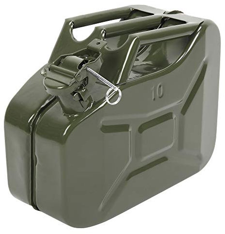 Bonnlo 10L Fuel Oil Storage Can Metal Petrol Diesel Tank with Spout