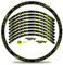 Finest Folia 16-teiliges Set Felgenrandaufkleber Sticker für Fahrrad Felgen im Racing Design Komplett Set für 27 29 für Rennrad Mountainbike MTB Laufrad RX025 (Neon Gelb, Matt)