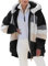 ABINGOO Damen Mantel Kapuzenjacke Winterjacke Mode Warm Hoodie Pullover Jacken Reißverschluss Plüschjacke Fleecejacke Oberteile(Schwarz,L).