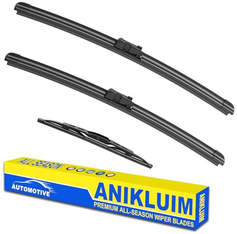ANIKLUIM® 24+21 Wiper Blades with 13 Rear Wiper Blade Set Replacement for 2009-2017 Traverse Windshield Wipers Original Factory Quality (Pack of 3)