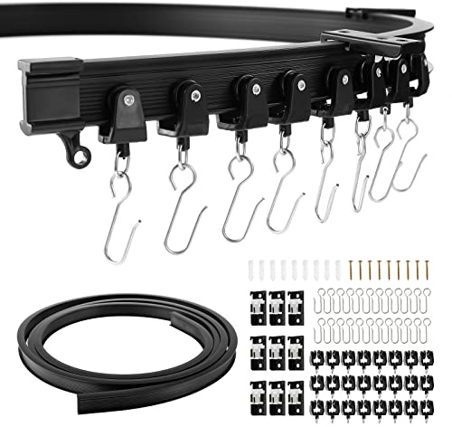 Dyna-Living Flexible Bendable Ceiling Curtain Track, 16.4FT/5M Curved Track