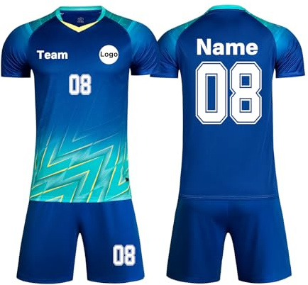 Macchiole Custom Football Jerseys for Youth Adult Kids Personalised Football Uniform Shirts and Shorts with Your Name Number Team