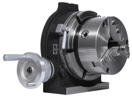 KVLHCSVA HV-4 Tavola Rotante con Piastra di indicizzazione Verticale e Orizzontale per fresatrice Testa di indicizzazione con Flangia Mandrino da 80 mm