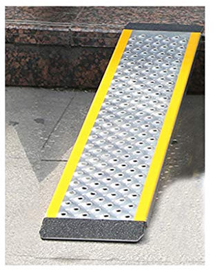 Rampa portátil de Aluminio para Silla de Ruedas, Antideslizante, para escaleras, Furgonetas y escalones, soporta hasta 300 kg, Ideal para facilitar el Acceso y la Movilidad en Silla de Ruedas.