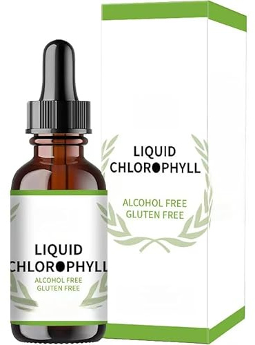 Klorofyll - Inre deodorisering, antioxidanter, för matsmältning, immunstöd, kollagen för hår och hudhälsa - vegan, icke-GMO