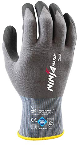 Ninja Maxim Arbeitshandschuhe Nitril Gartenhandschuhe Montagehandschuhe Gr. 5-12 (10/XL)