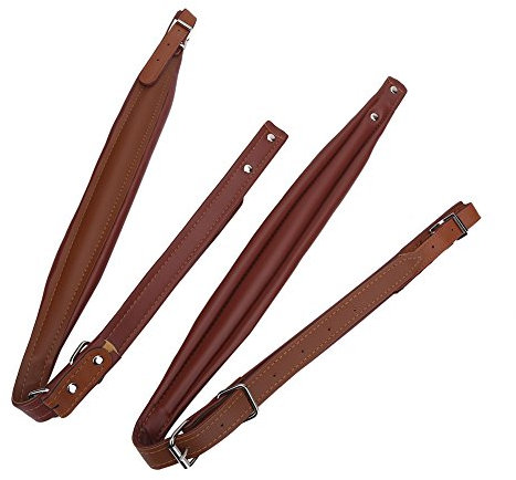 Akkordeon-Schultergurt-Kit PU-verschleißfeste Verstellbare Akkordeon-Gurte für 16-120 Bass-Akkordeons(44 * 7 * 4cm-Kaffee)