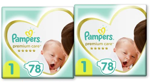 Pampers (Alte Version), Baby Windeln Größe 1 (2-5 kg), 78 Stück