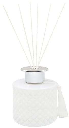 Lesser & Pavey 'Desire' Vanilla Spice Reed Diffuser - Medium Size - Gorgeous White and Silver Design