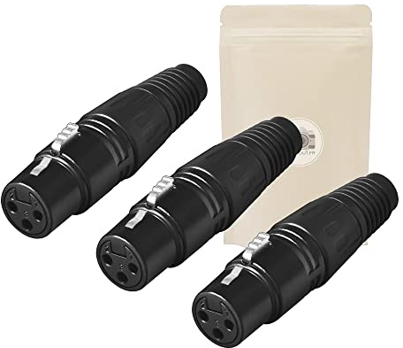 Adaptout X3 - Toma XLR de 3 pines hembra a soldar conector de soldadura de audio para mezcla, amplificador de micrófono para auriculares estéreo marca francesa