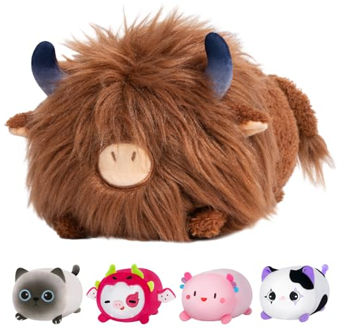 Mewaii Peluche Vaca de Montaña 20CM - Suave y Lindo Cojín de Peluche para Abrazar - Ideal para Niños, Regalo para Navidad, Cumpleaños y Más