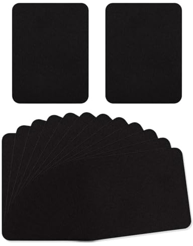 KGDUYC 12 Pièces patchs de réparation en fer à repasser, Résistant à l'usure 100% coton Fabirc Mending pour vêtements, pantalons, robe, chemises, manteaux, jeans et plus - noir