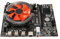 Juego de Placa Base X79, Kit de Placa Base para computadora, CPU E5 2420 8G DDR3 6 núcleos 12 Hilos Combo de CPU de Placa Base con Ventilador Luz indicadora DU AL para PC