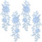 CABODYALS 2 Paar Blaue 3D Blumenapplikationen Applikationen Stickerei Wasserlösliches Bestickt Spitze Florale Spitze Patches Zum Aufnähen Basteln Abendkleider Hochzeits Kopfbedeckung Kleidung Handwerk